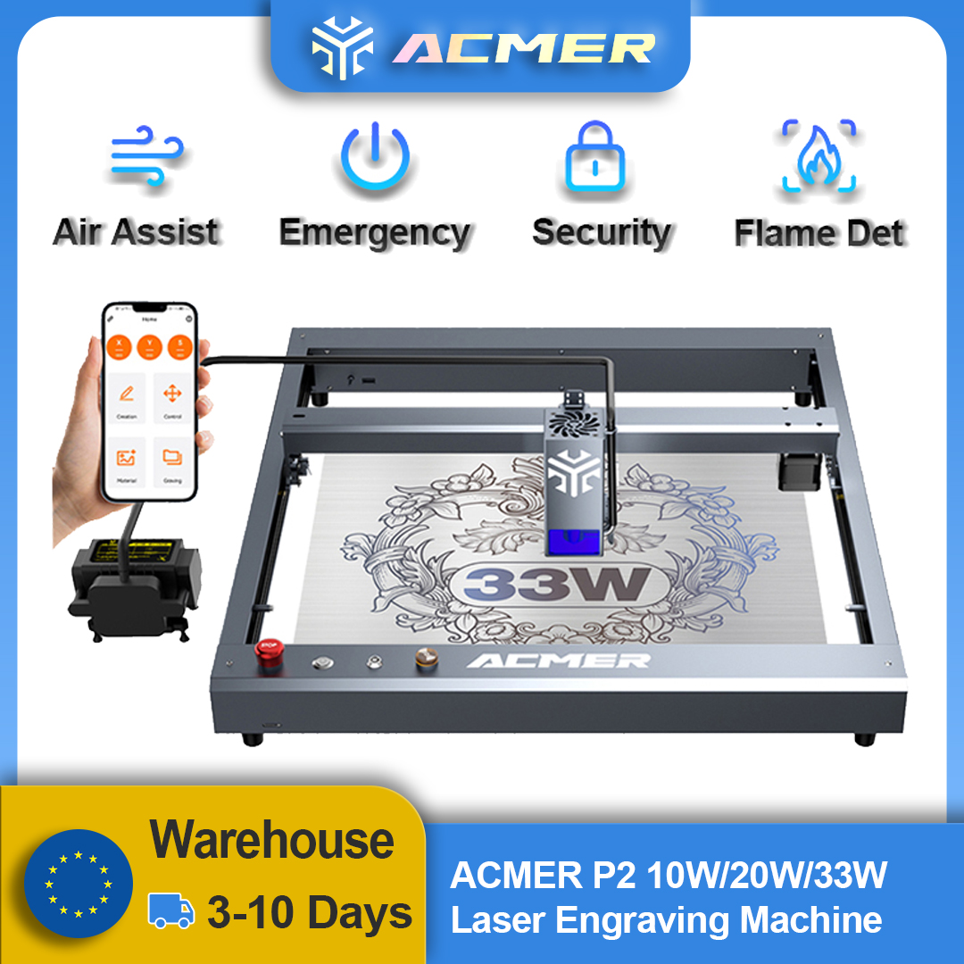Industrial Laser Marking Machine - ACMER P2 Laser Engraver 33W 20W