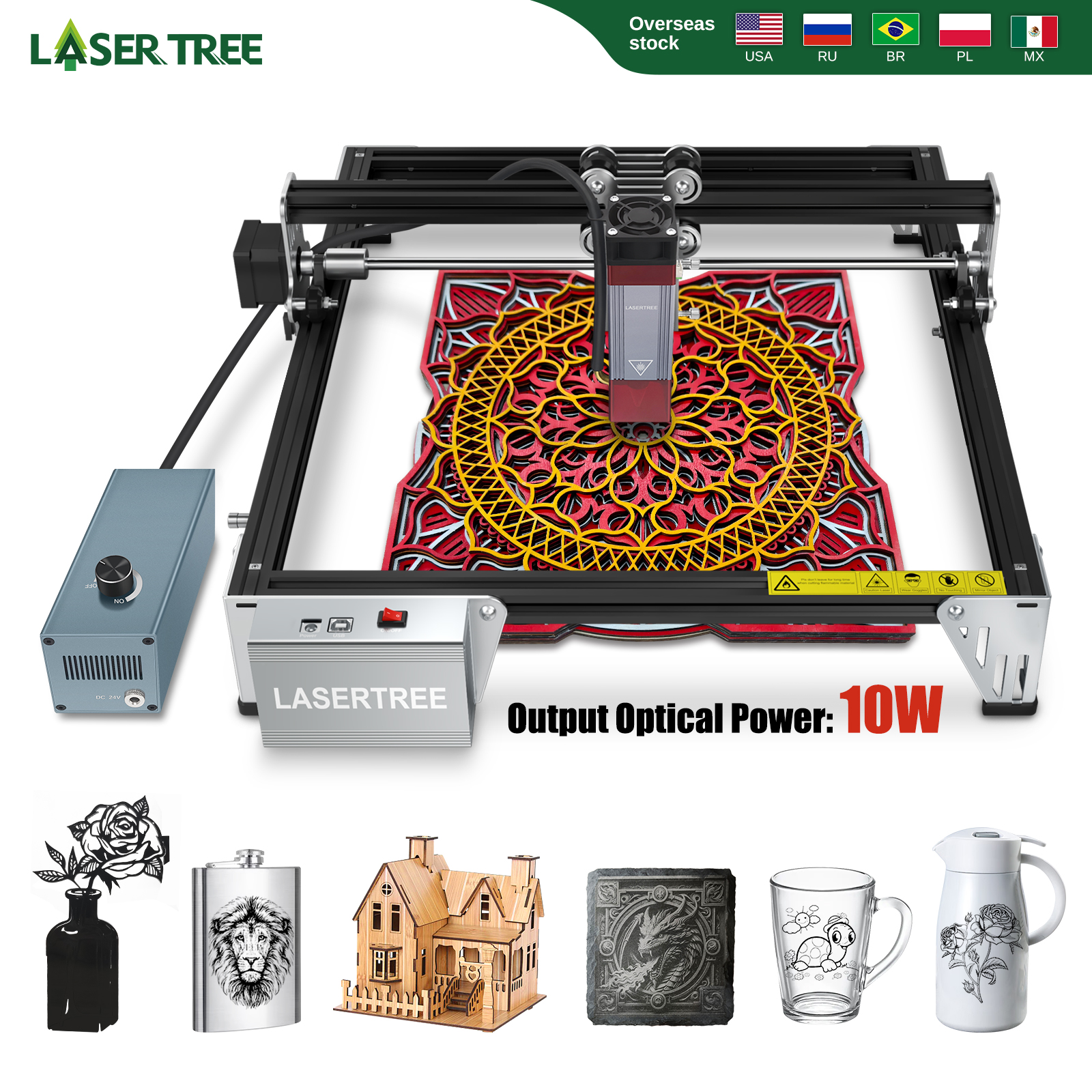 Industrial Laser Pointer 24V - LASER TREE LT-K1 Mini Laser Engraving