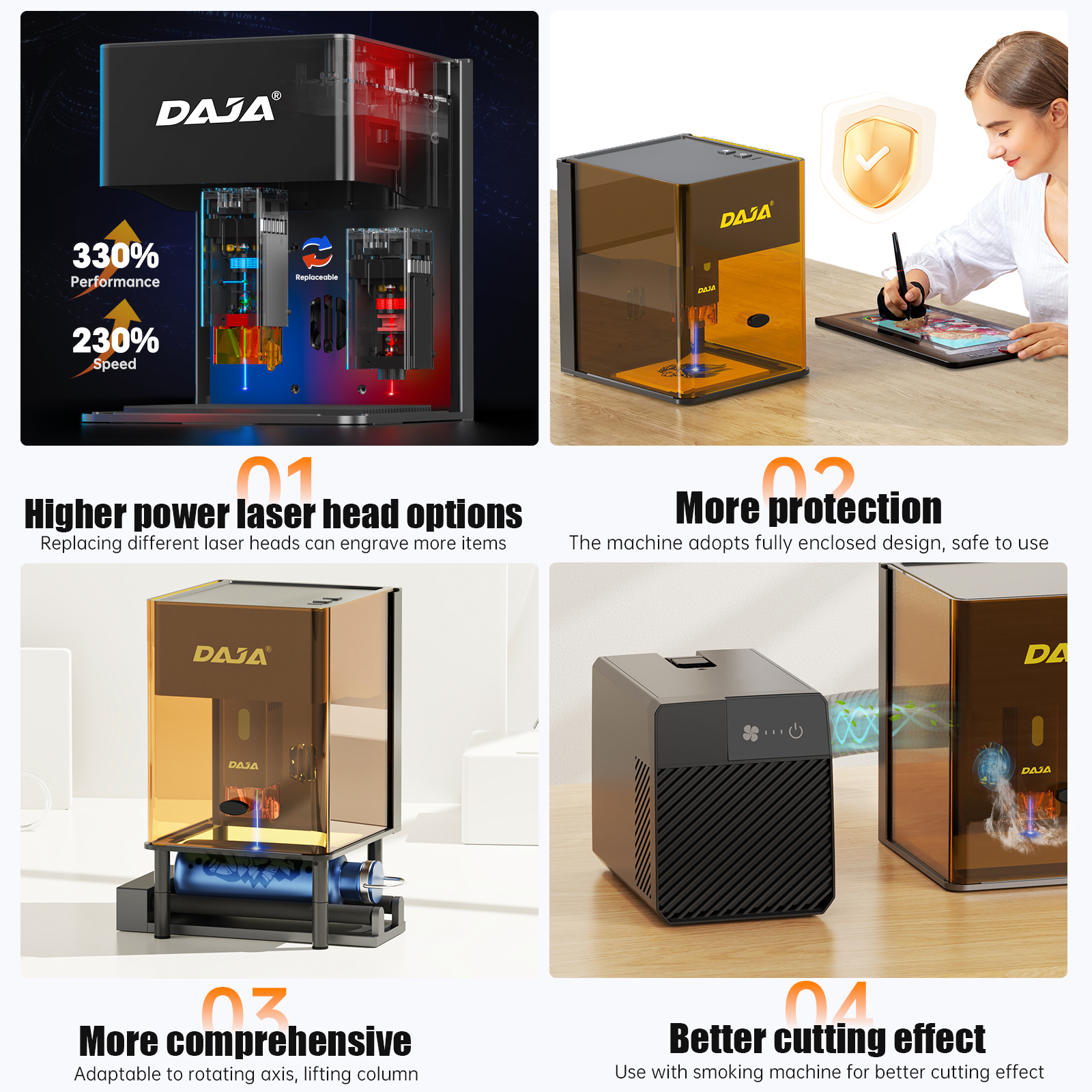 DAJA DJ6 Pro Mini Laser Engrav - Industrial Laser Etching Machine 评论和价格