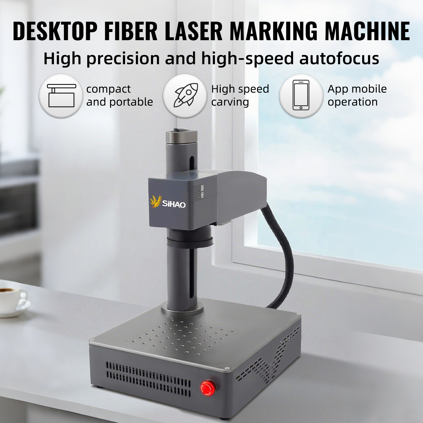 SIHAO Portable Industrial Fibe - Industrial Laser Marking Machine 评论和价格