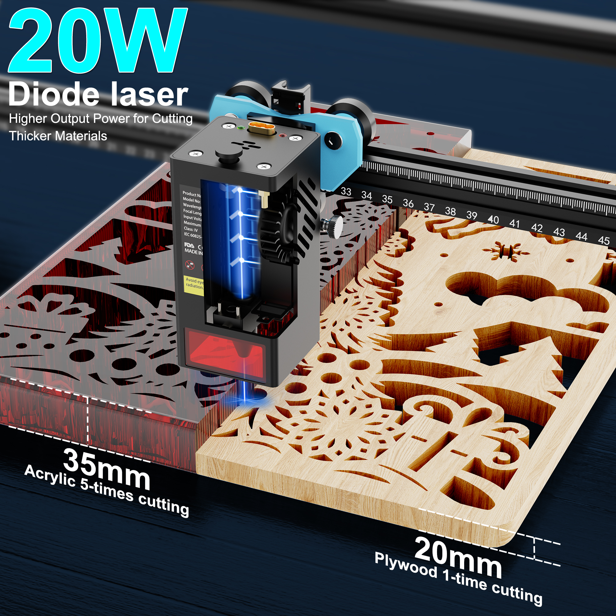 Twotrees TTS-20 Max Metal 20W  - Industrial Laser Etching Machine 评论和价格
