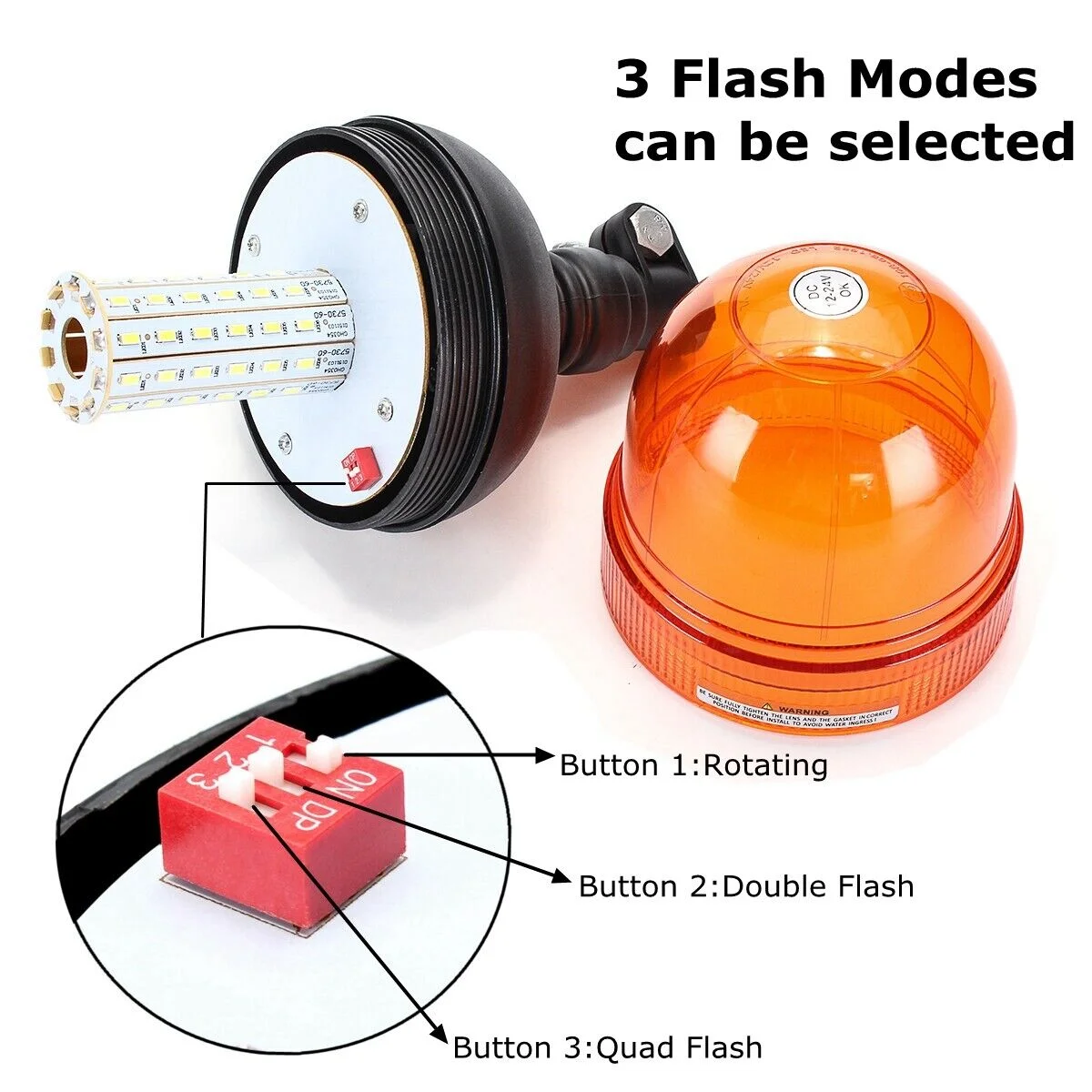 1/2pcs 12V 24V 60 LED Amber Tr - Industrial Laser Pointer 24V 评论和价格