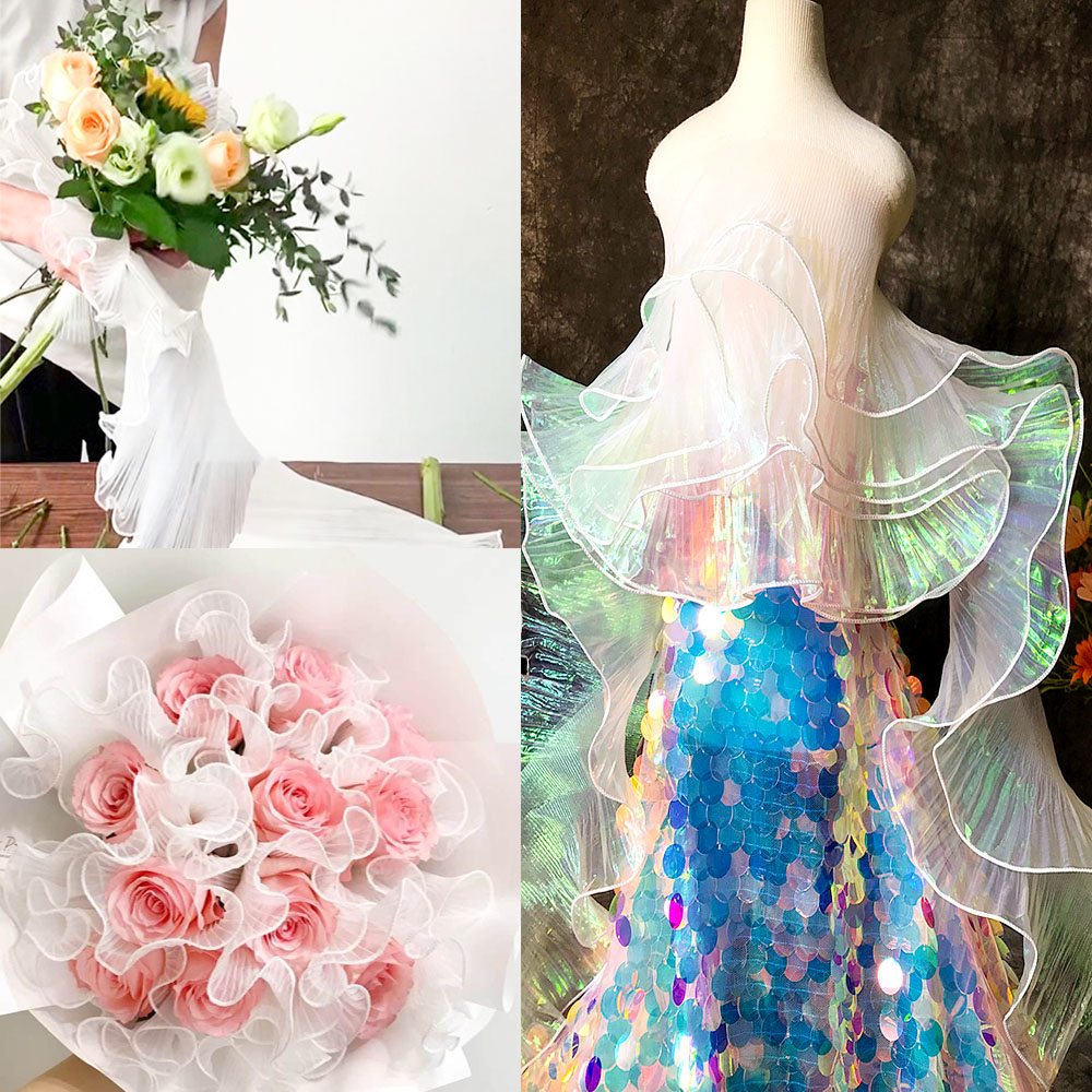 Lace Trim Organza Fabric Merma - Industrial Laser Welding 评论和价格
