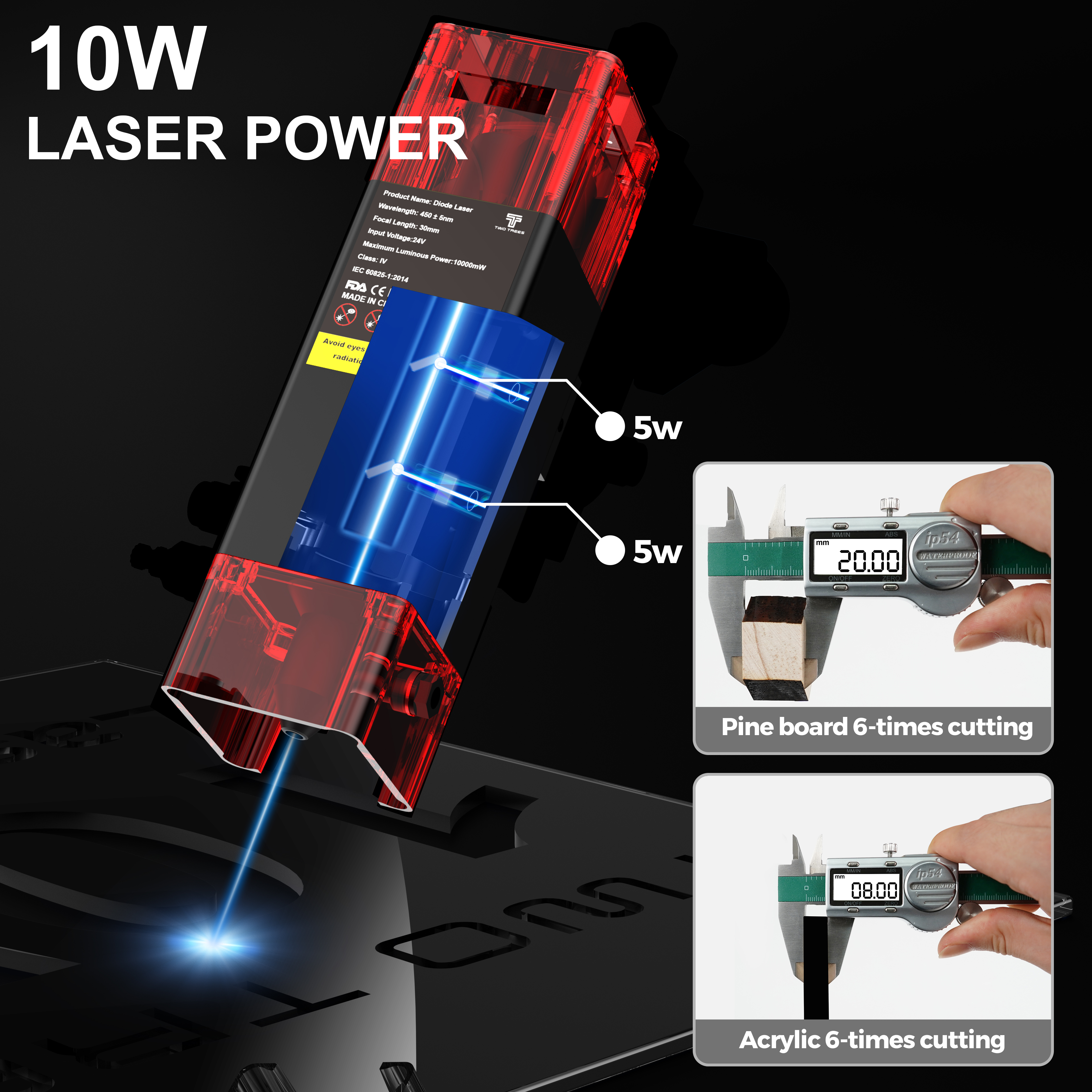 TWOTREES TTS-10 Pro Laser Engr - Industrial Laser Etching Machine 评论和价格