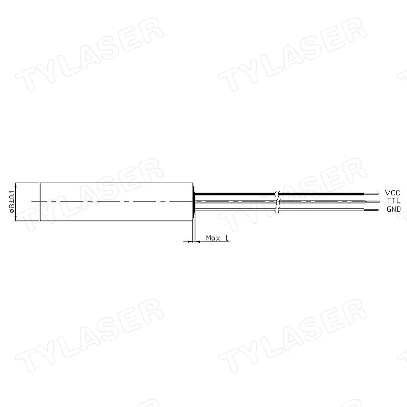 External TTL 8mm 635nm Red Dot - Industrial Grade Laser Pointer 评论和价格