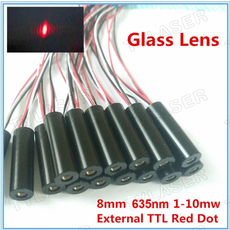External TTL 8mm 635nm Red Dot - Industrial Grade Laser Pointer 评论和价格